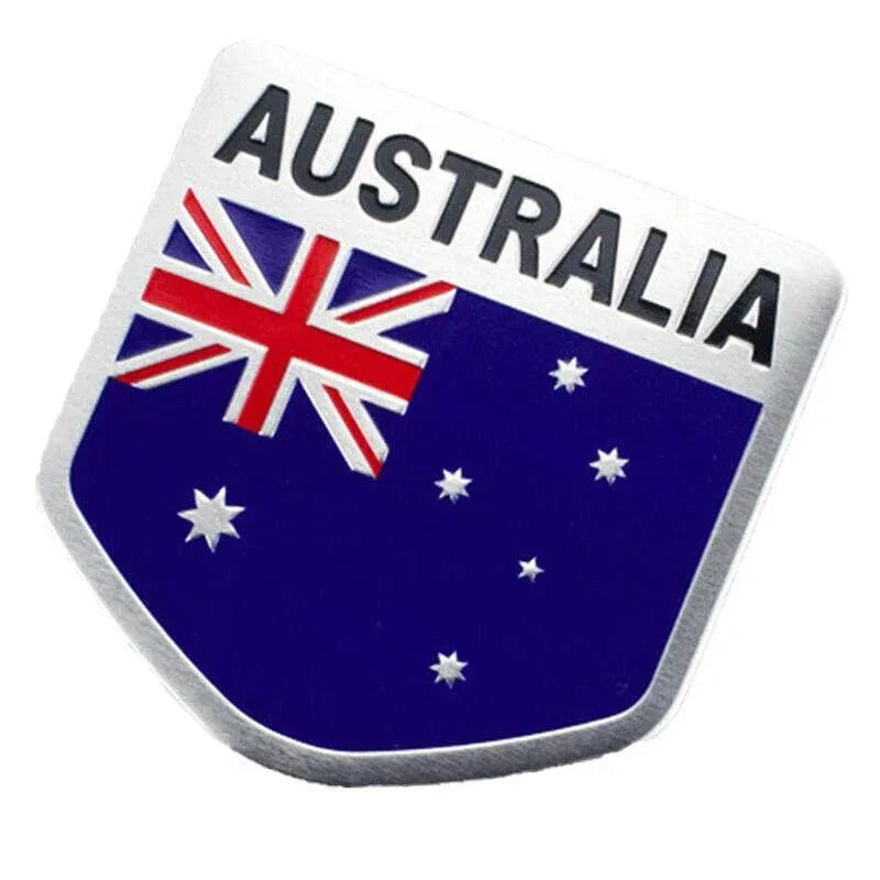 Flag Of Australia Germany Aluminum Car Emblem Badge Decal Sticker 5X5Cm - Australia