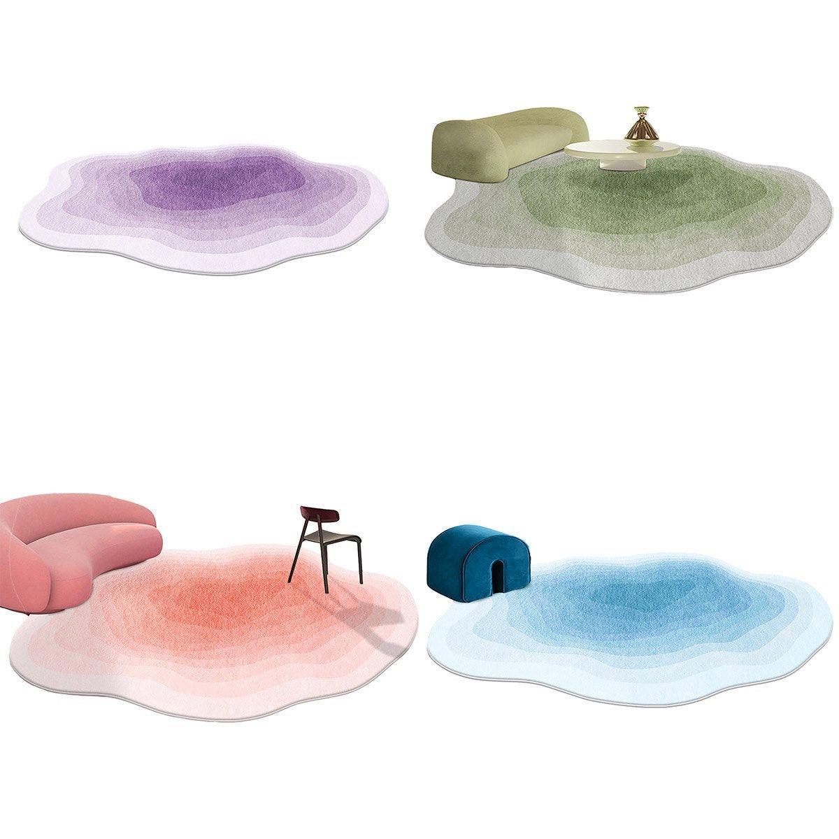 Shaped Cashmere Carpet Living Room Full Blanket Cloakroom Dressing Table - Green