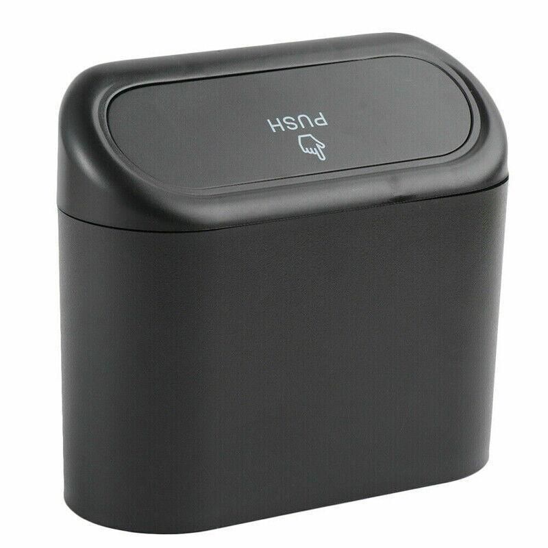 Mini Car Trash Bin with Lid Multifunction Rubbish Can for Vehicle Office Desktop Use