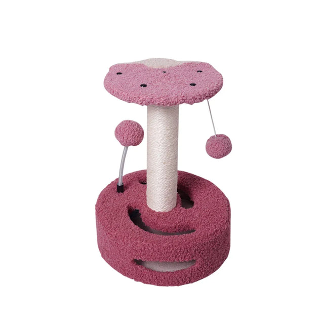 Cat Climbing Toy Small Jump Platform Claw Scratching Board Kittens Play - Pink