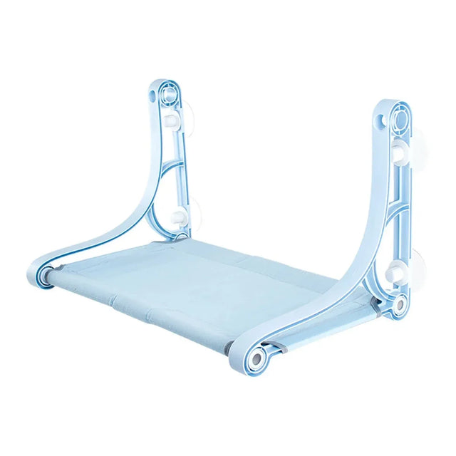 Cat Hammock Wall Window Glass Suction Cup Comfortable Space Saving - Blue