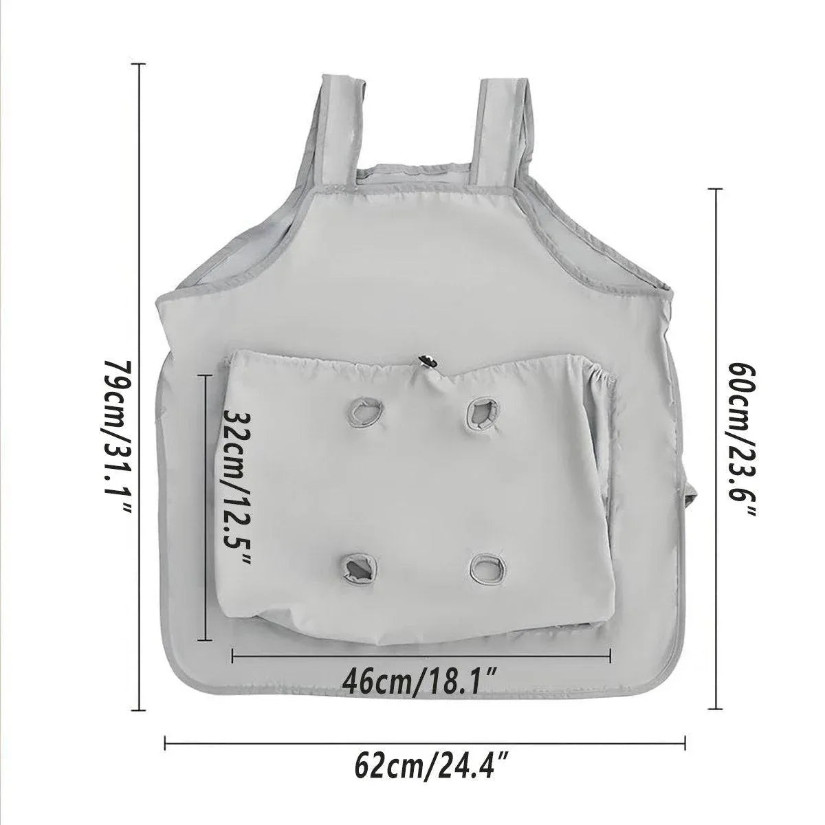 Cat Carrying Apron Non Stick Hair Kangaroo Pouch Pet Grooming Suit Portable