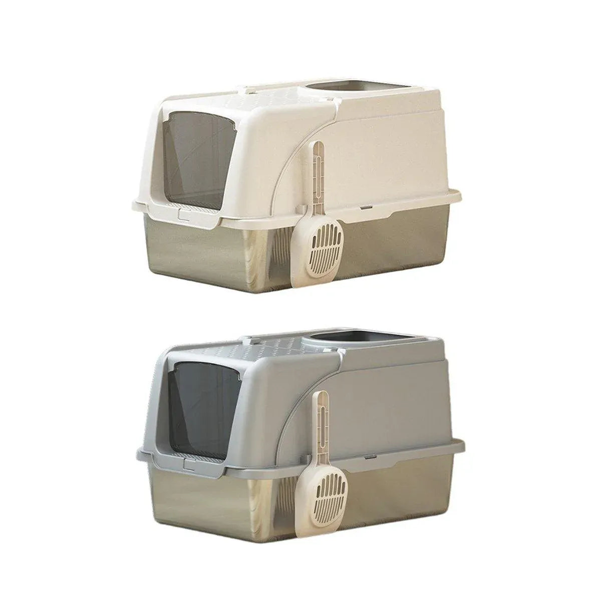 Durable Stainless Steel Cat Litter Box Pan Pet Toilet Odor Control Tray Large - White