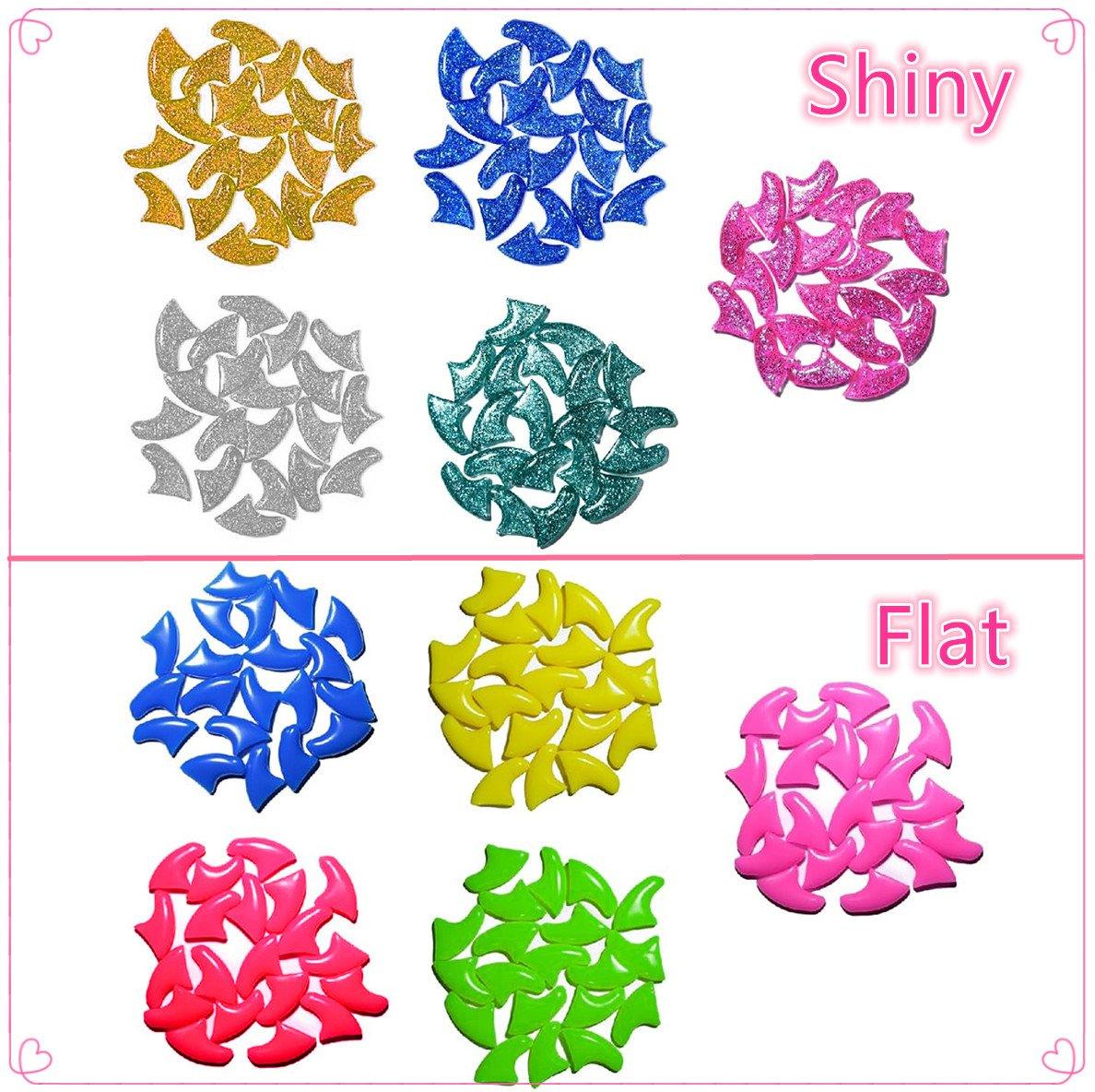 100PCS Anti Scratch Paw Covers for Cats and Kittens Nail Protector Soft Paw - Flat-M