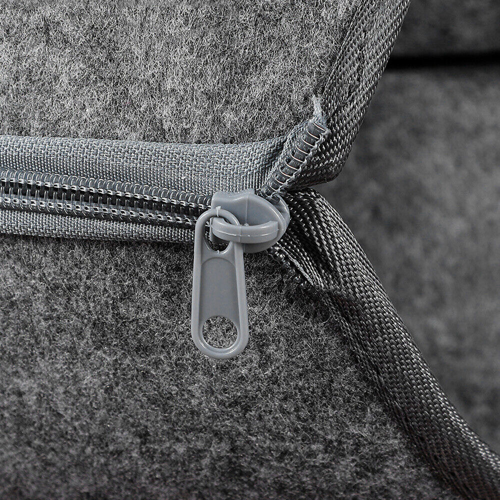 Felt Cat Tunnel Bed Donut Cave Nest for Kittens and Small Pets 50x30cm - Dark Grey