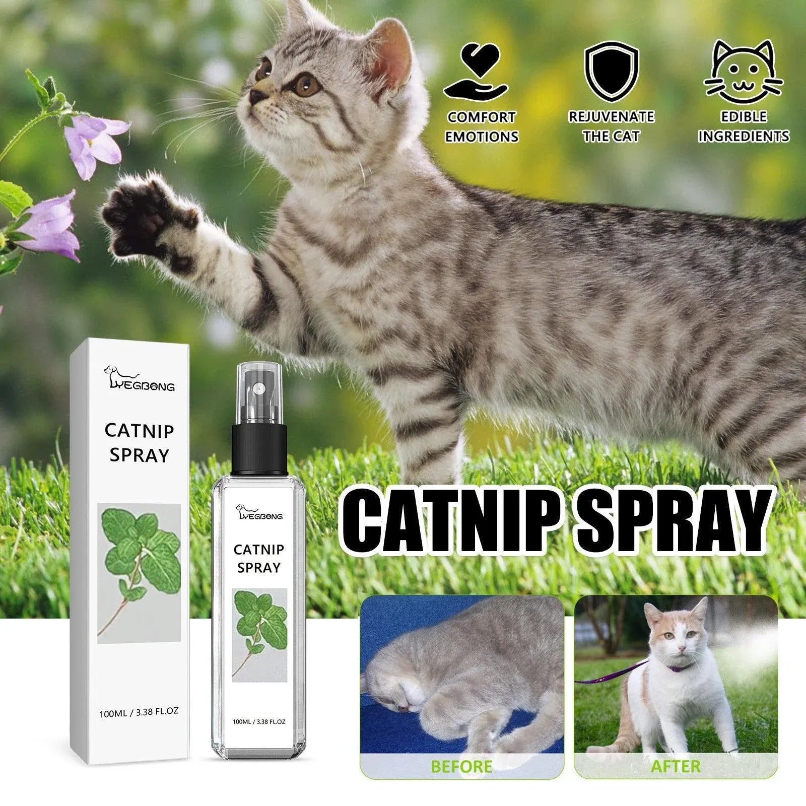 Catnip Spray Relieves Cat Anxiety Boosts Vitality Pet Health Care Natural Spray