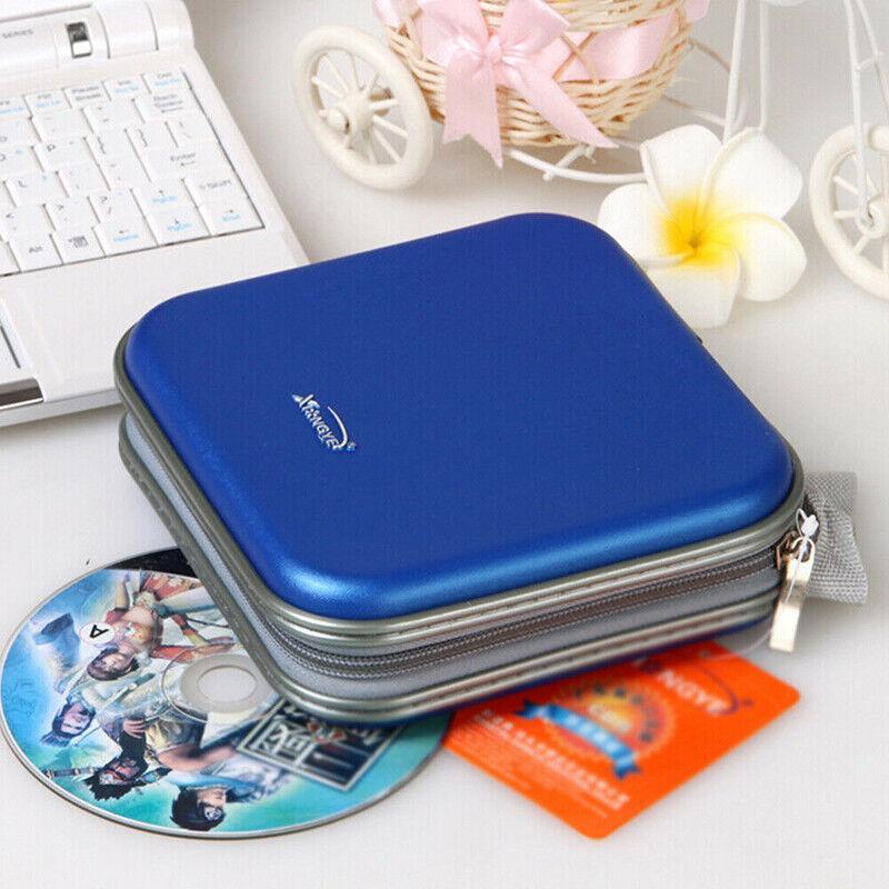 40-Disc CD DVD Wallet Case Portable Car Storage Holder Sleeve Carry Pouch - Black