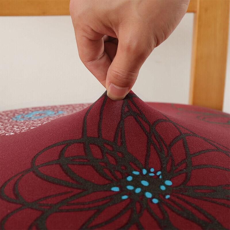 Stretch Dining Chair Seat Covers Removable Seat Cushion Slipcovers Protector - A