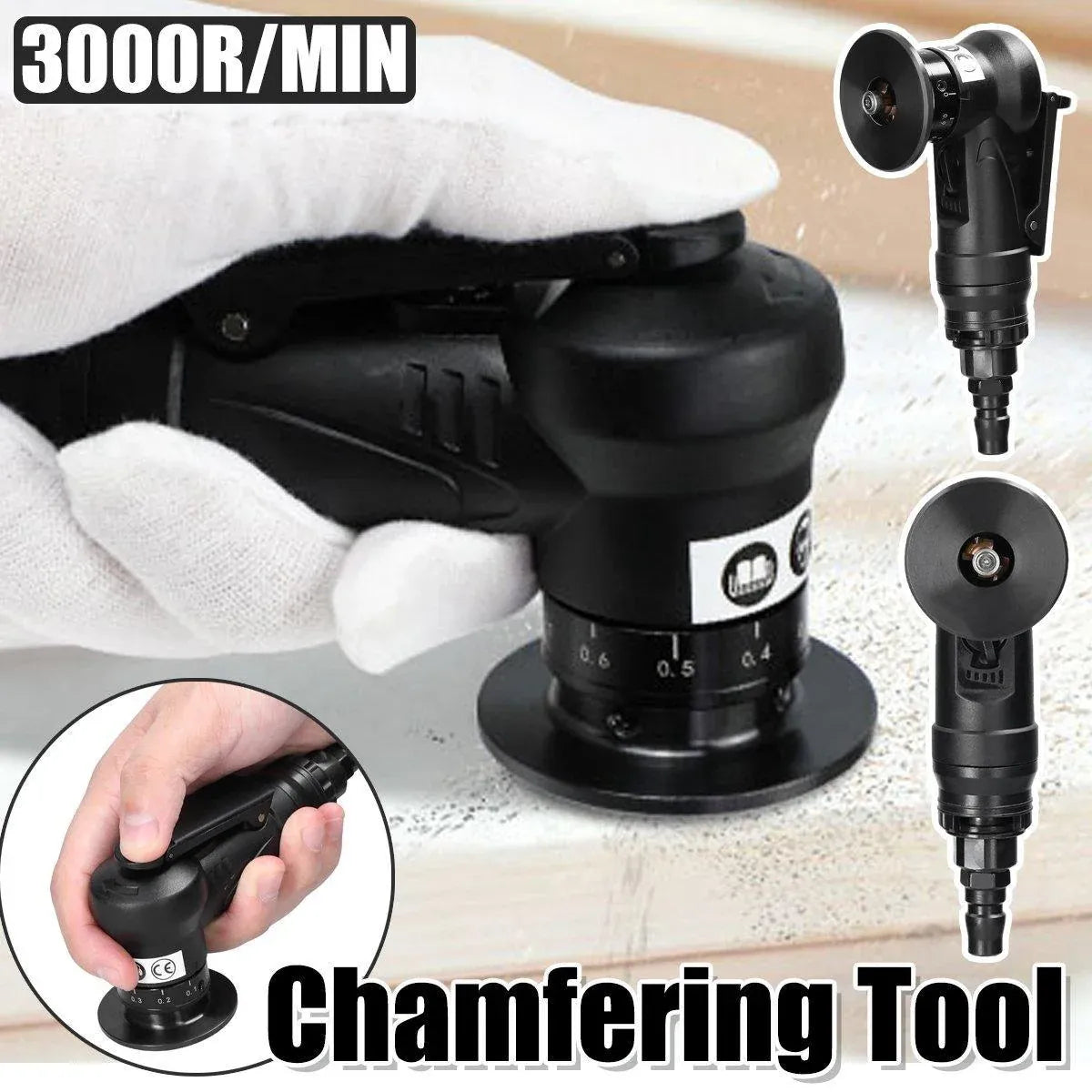 Compact Pneumatic Chamfering Beveling Machine Air Tool for Trimming Deburring