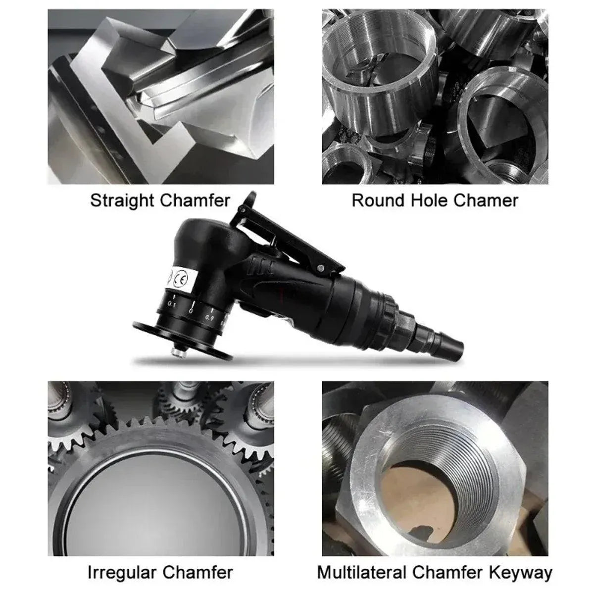 Compact Pneumatic Chamfering Beveling Machine Air Tool for Trimming Deburring