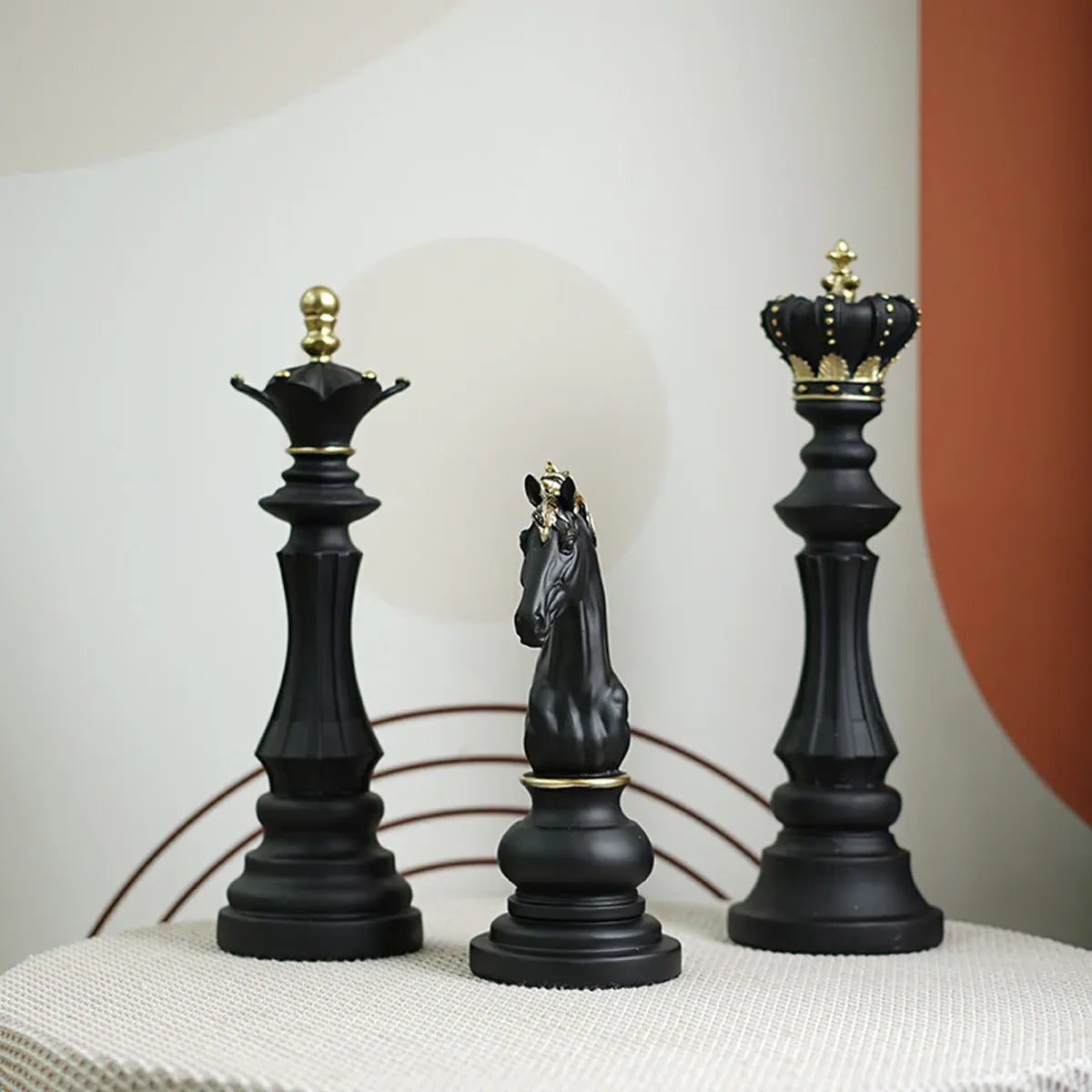 3PCS Chess Table Decoration Ornament for Home Office Desk Decorative Art Craft