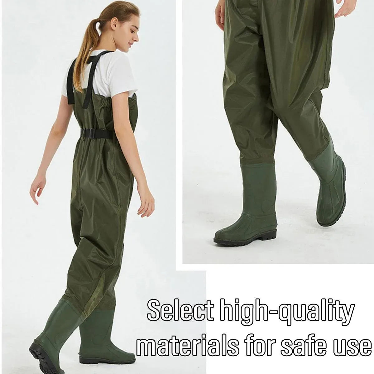 Waterproof Ultra Light Breathable Wading Pants Nylon Half Length Gear - Army green-40