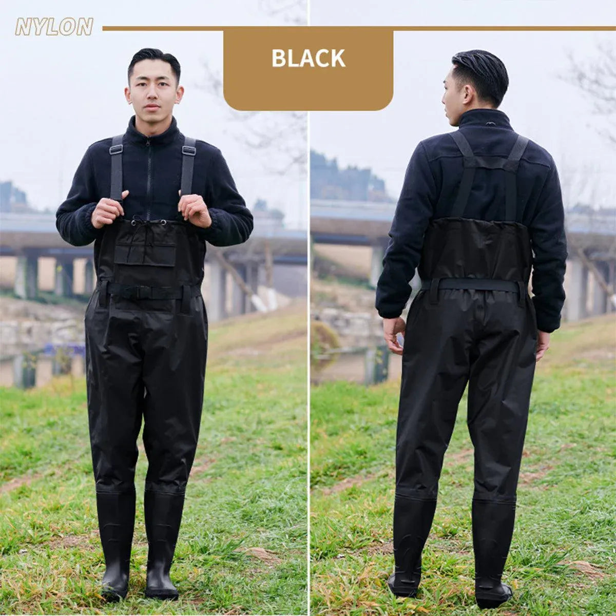 Waterproof Ultra Light Breathable Wading Pants Nylon Half Length Gear - Army green-42