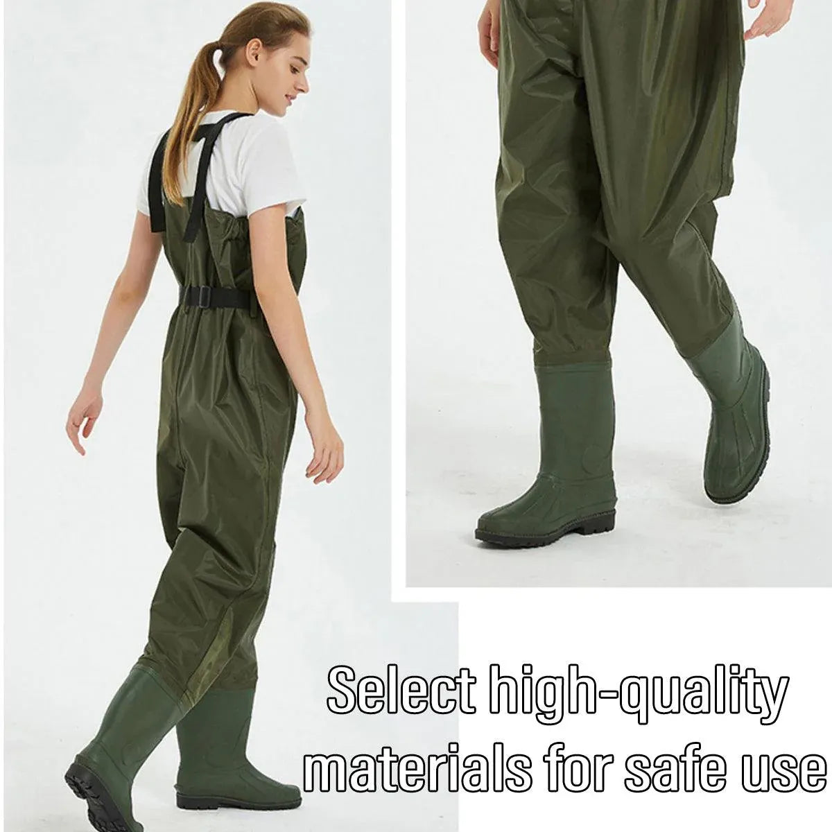 Waterproof Ultra Light Breathable Wading Pants Nylon Half Length Gear - Army green-42