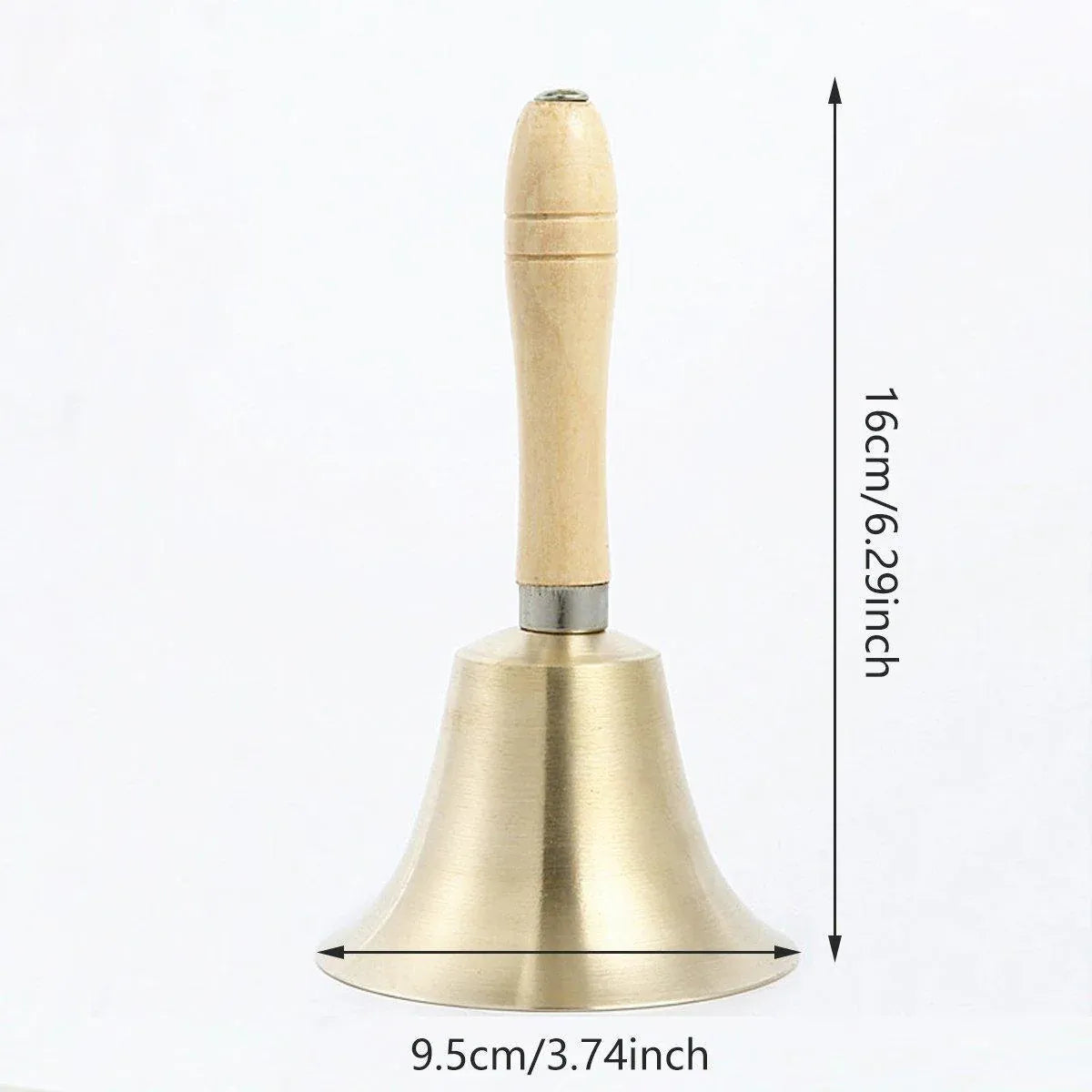 Wooden Handle Hand Bells Christmas Pet Bells Classroom Call Rattles Party Bell