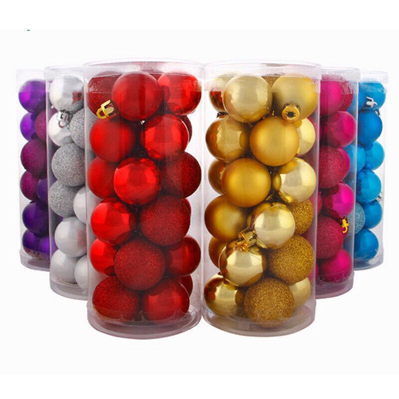 24Pcs/Pack Christmas Tree Xmas Balls Decorations Baubles Party Wedding Ornament - Fruit Green