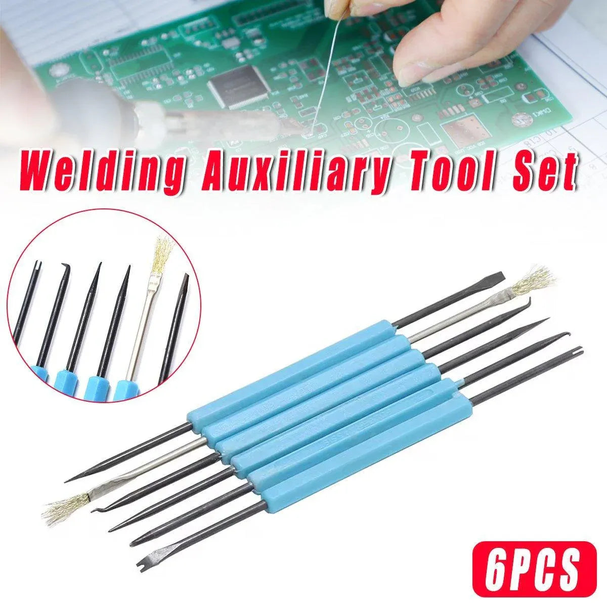 6pcs Soldering Iron Repair Kit Welding Fluxing Tools for Electronics Maintenance