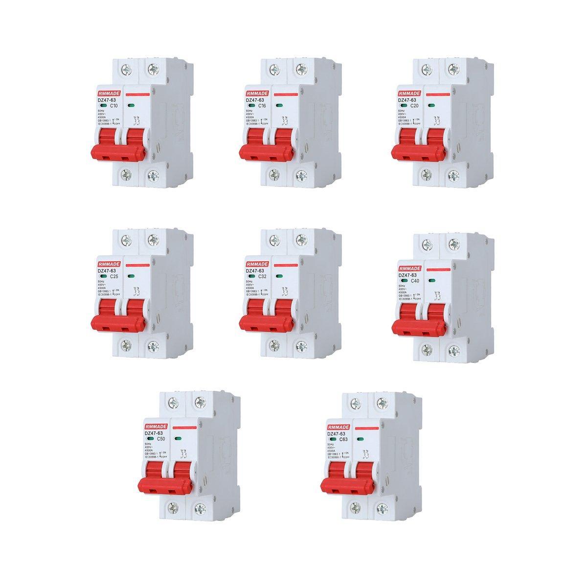 AC Circuit Breaker Solar 220-380V 2Pole Double MCB Mini 10-63 Amp - 40A