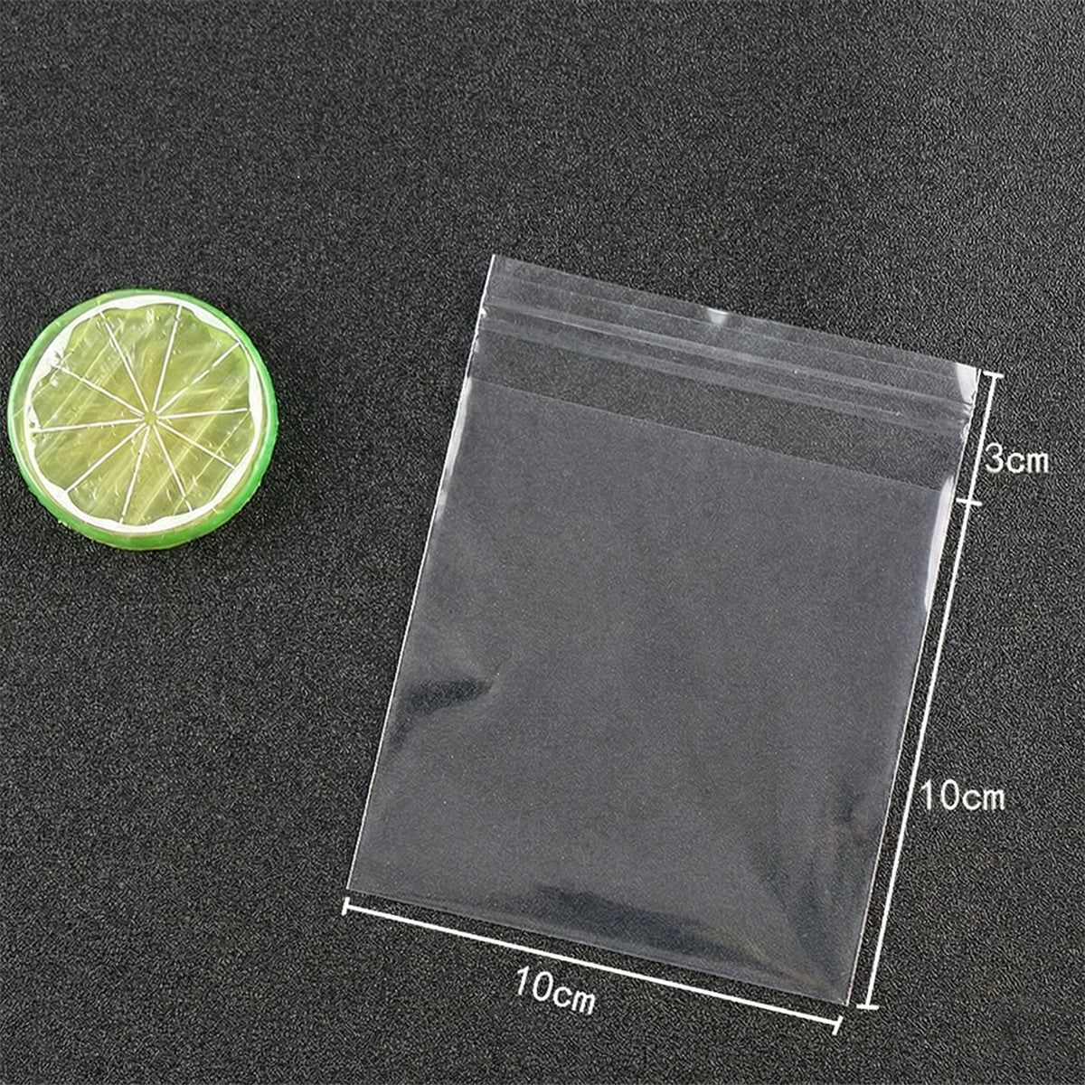100X Translucent Plastic Candy Packaging Bags Self Adhesive Cookie Biscuit Bags - 8*10