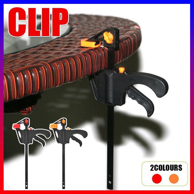 Quick Woodworking Clip Bar Clamp F-Tyle Grip Quick Ratchet Release Squeeze Tools - Red
