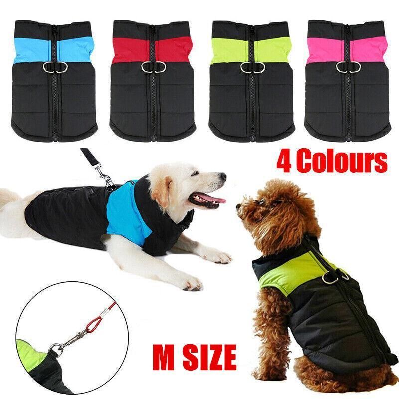 Large Dog Jacket Padded Waterproof Pet Clothes Warm Windbreaker Vest Coat Winter