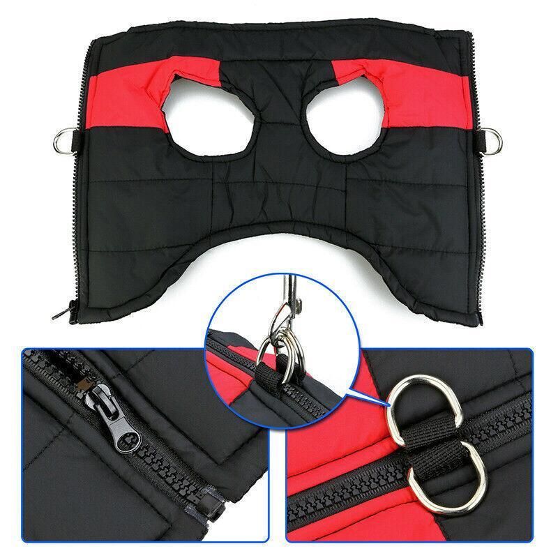 Large Dog Jacket Padded Waterproof Pet Clothes Warm Windbreaker Vest Coat Winter