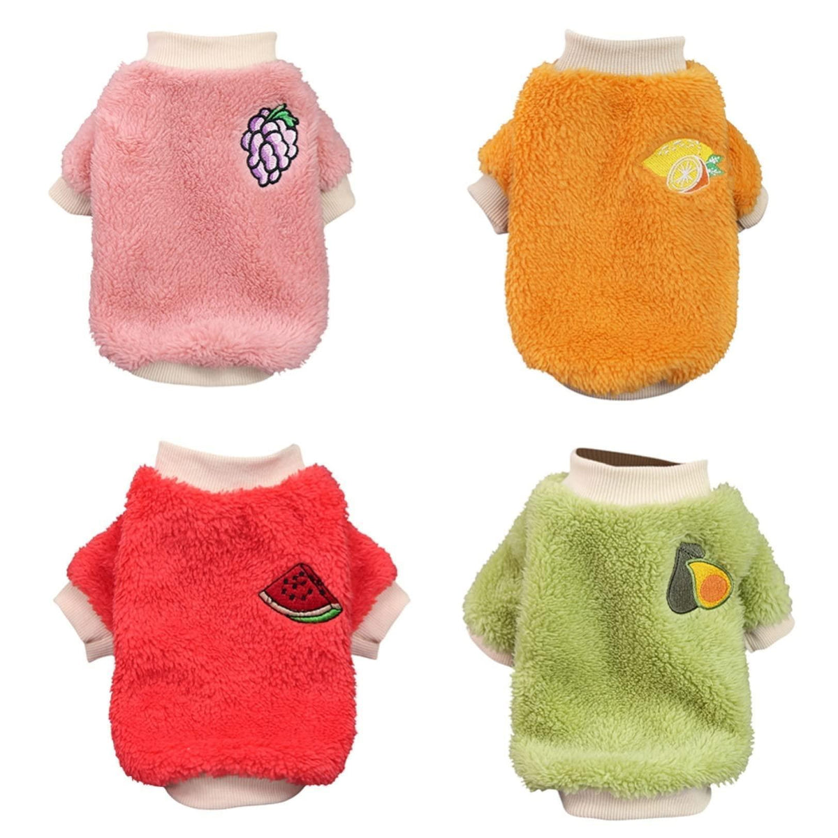 XS Puppy Pet Dog Fleece Warm Jumper Sweater Coat Small Yorkie Chihuahua Cat Clothes - Red