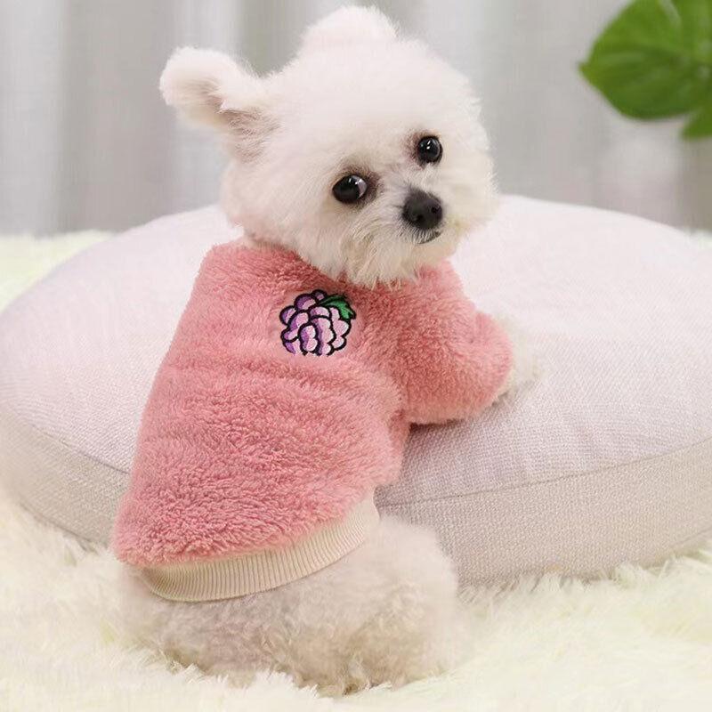 XS Puppy Pet Dog Fleece Warm Jumper Sweater Coat Small Yorkie Chihuahua Cat Clothes - Red