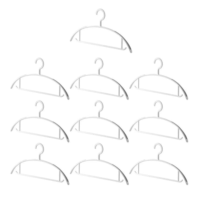 10PCS Plastic Half Round Non Slip Hangers Non Marking Drying Racks - Narrow