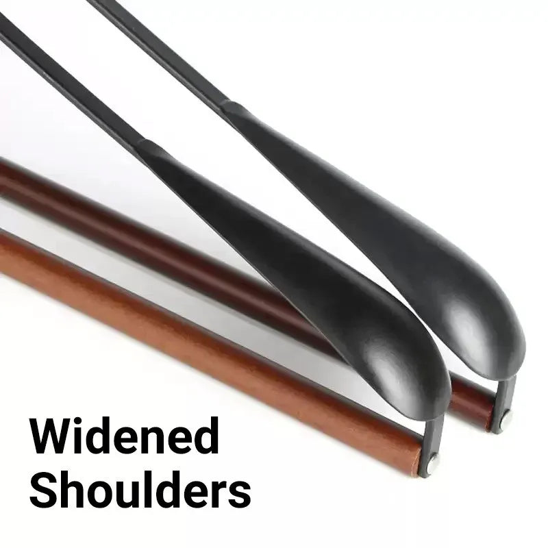 6pcs Iron Wood Combination No Trace Hangers Non Slip for Coat Shirt Closet