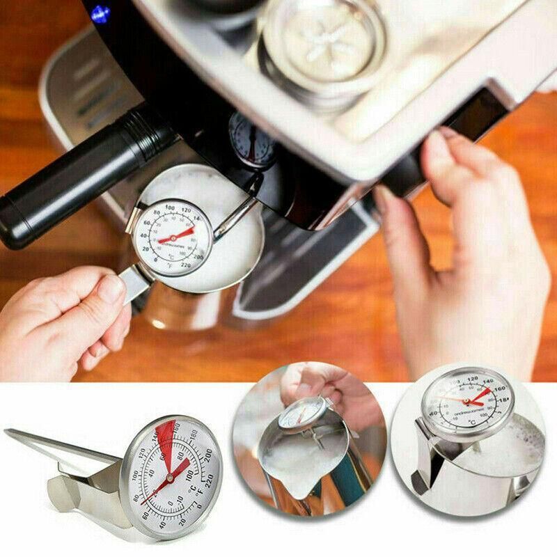 Milk Coffee Probe Thermometer Maker Temperature Jug Pan Clip Stainless Steel New