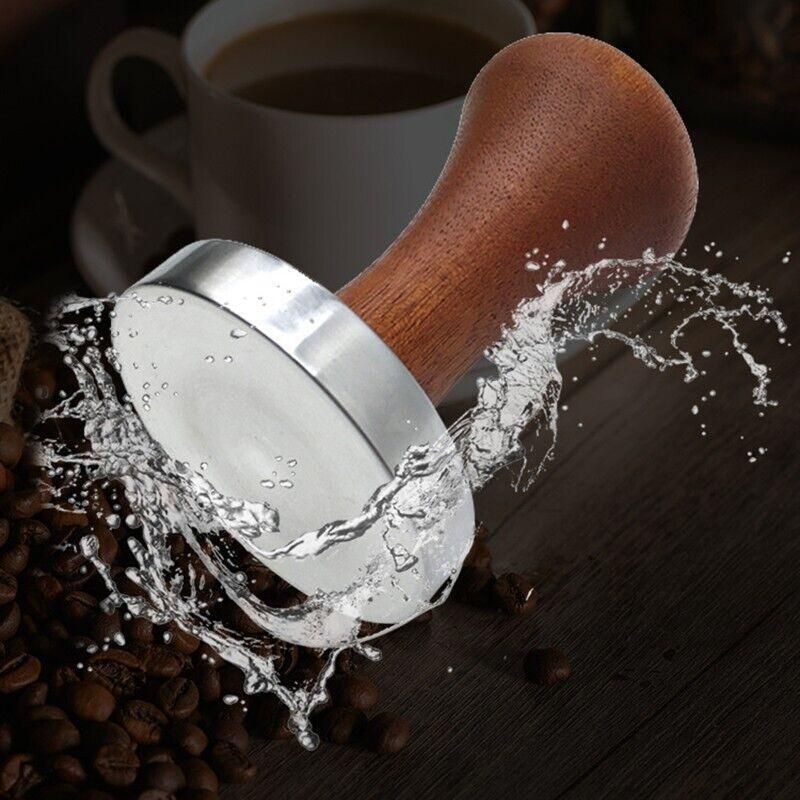 51mm Coffee Tamper Aluminum Alloy Base Wooden Handle for Espresso Machine