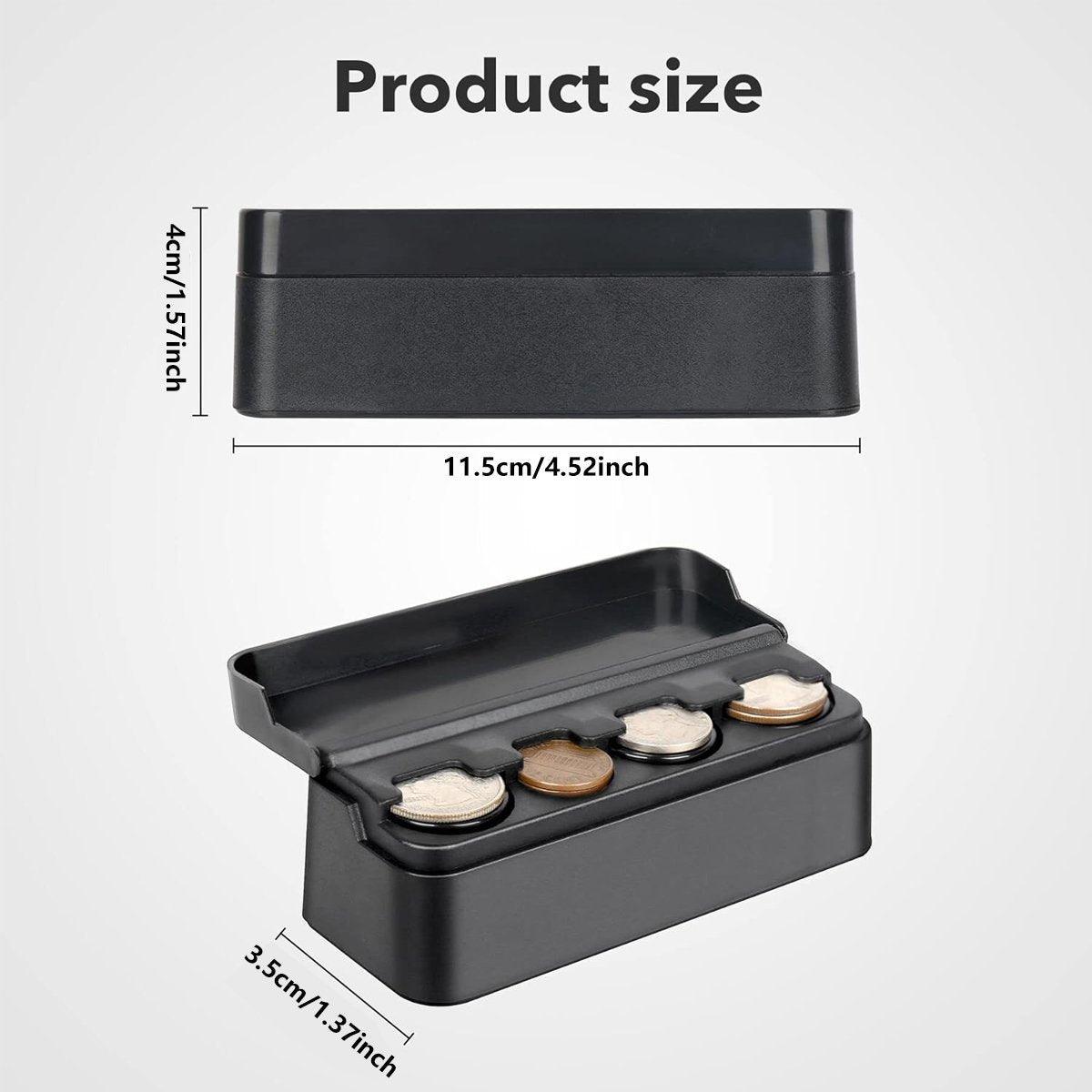 2X Car Coin Holder Portable Mini Change Storage Box Container Organizer Interior