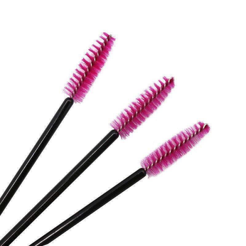 50X Disposable Mascara Wands Eyelash Brushes Applicator Lash Extension Brush - black+black