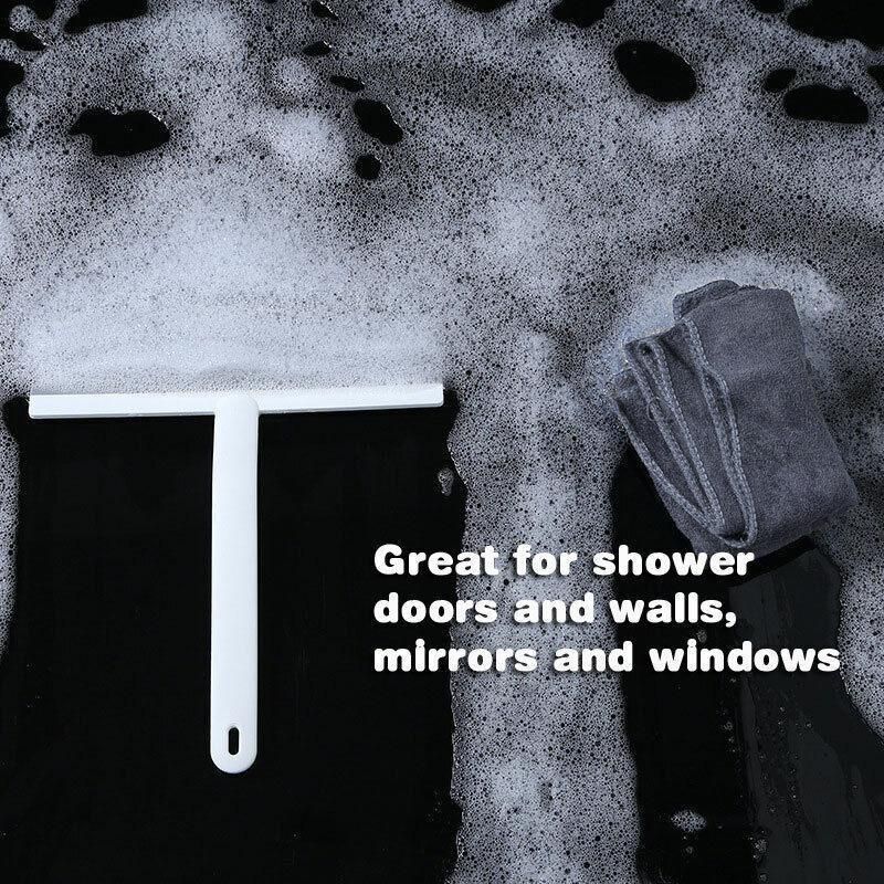 Shower Squeegee Bathroom Mirror Window Glass Cleaner Wiper Home Cleaning Tool - Green