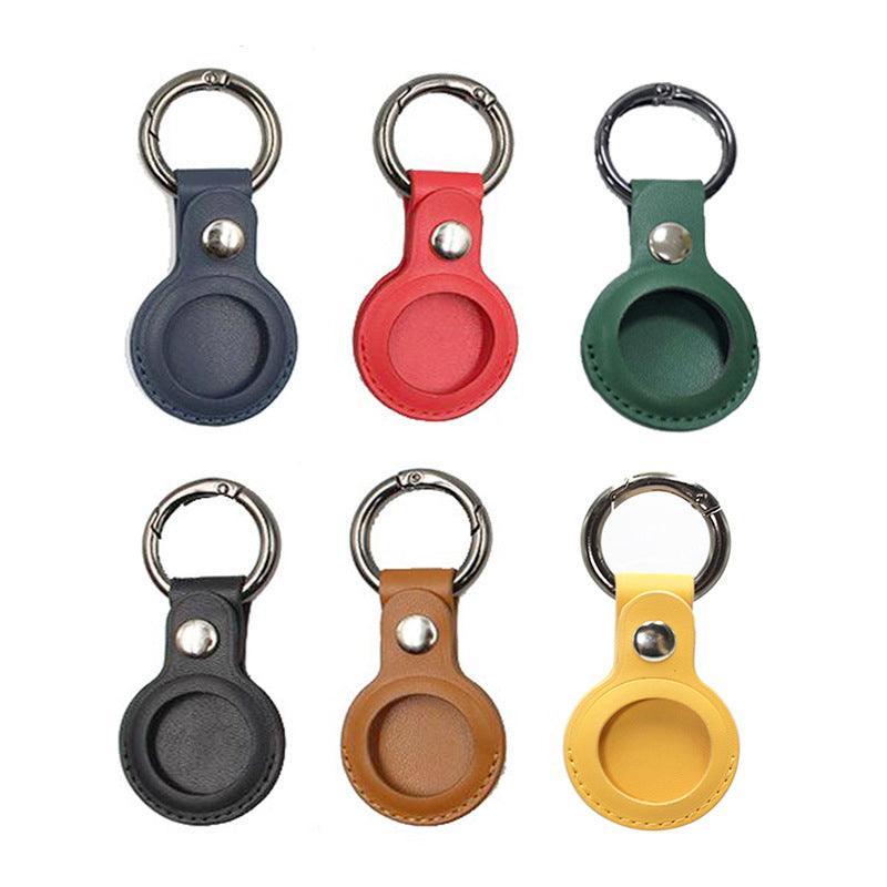 Apple Airtag Leather Case Cover Air Tag Keychain Holder Sleeve Shell Green