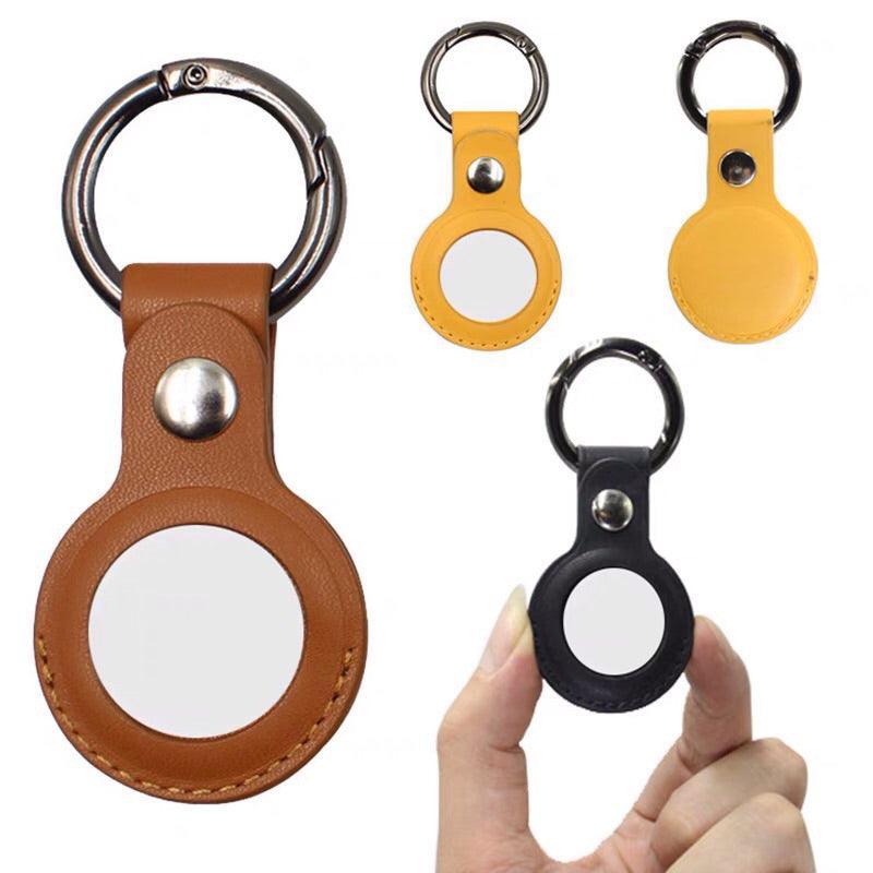 Apple Airtag Leather Case Cover Air Tag Keychain Holder Sleeve Shell Green