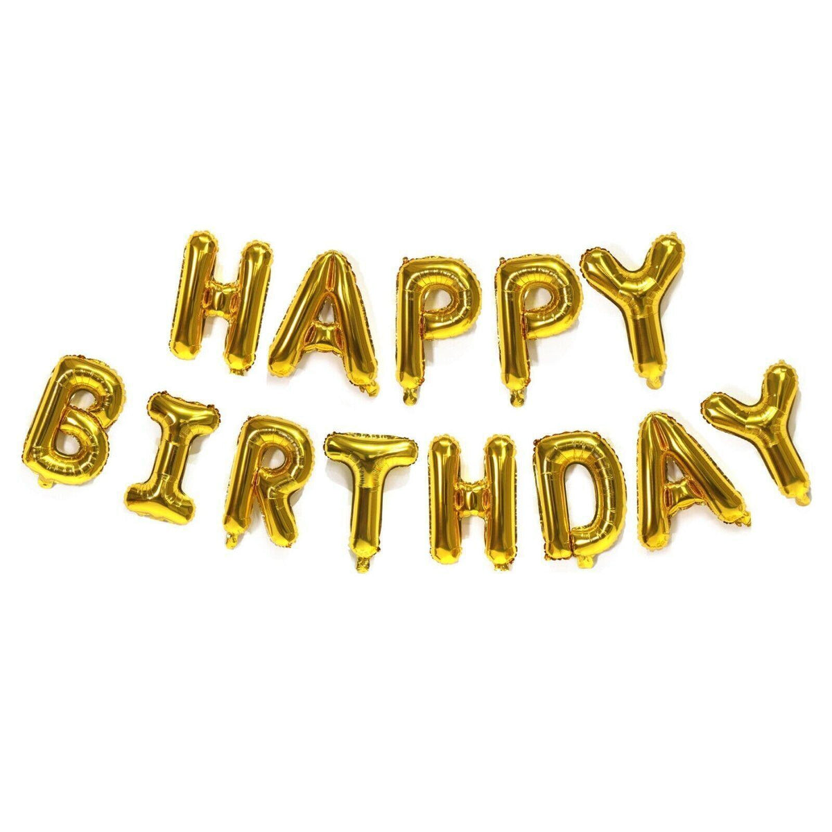 40Cm 3D Happy Birthday Letters Balloons Inflating Foil Banner Bunting Celebrate - Pink