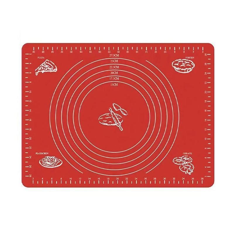 Red Silicone Baking Mat 40x30cm Non Stick Dough Rolling Sheet Reusable Pastry Tool