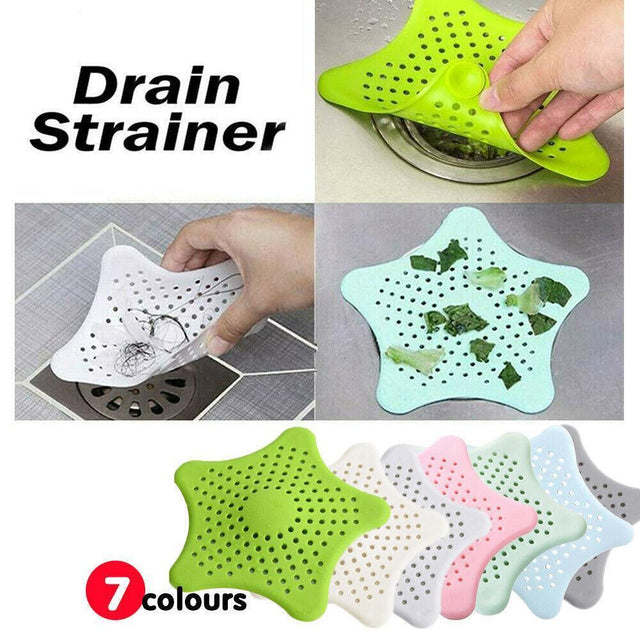 New Bathroom Drain Hair Catcher Bath Stopper Sink Strainer Shower Filter Covers - White