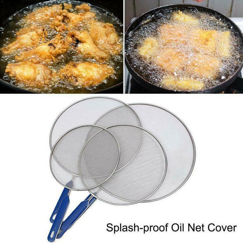 4Size Anti Splatter Guard Oil Net Splash Cover Pan Screen Kitchen Cooking Frying - 21CM