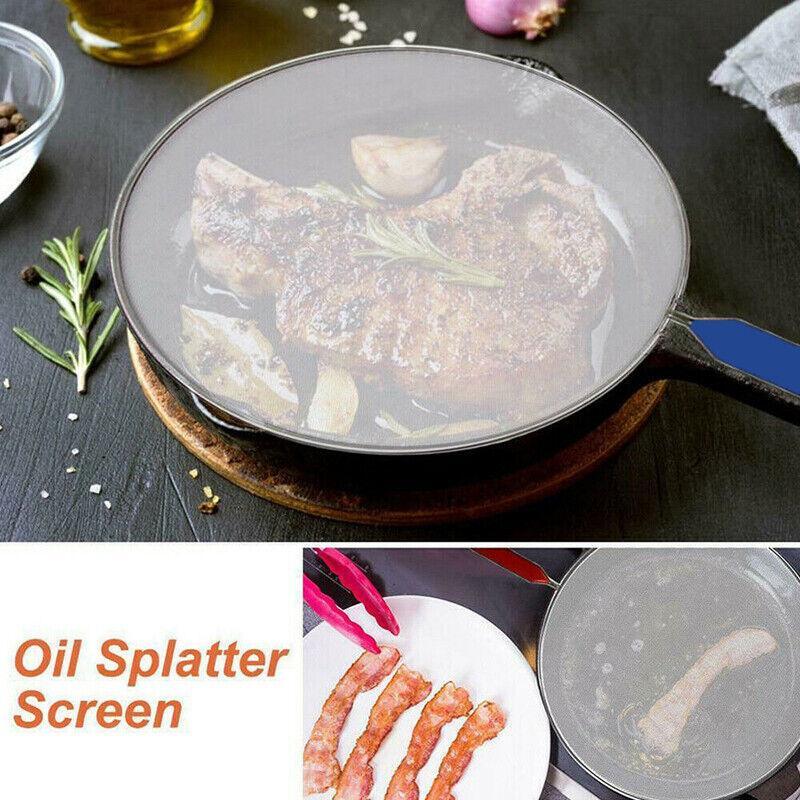 4Size Anti Splatter Guard Oil Net Splash Cover Pan Screen Kitchen Cooking Frying - 21CM