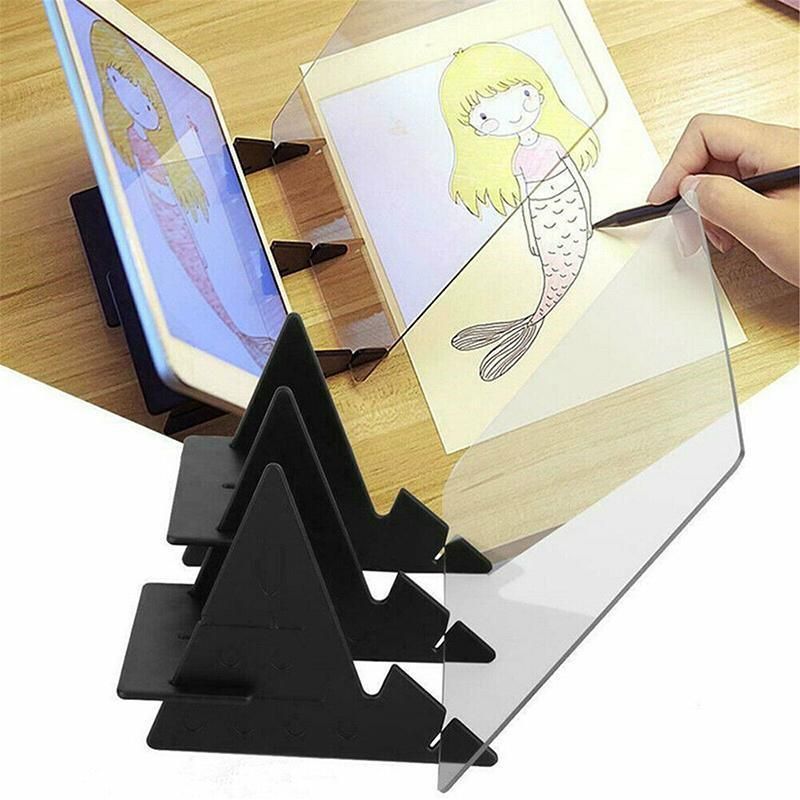 Optical Drawing Tracing Board with Mirror for Phone and Tablet Sketching Tool