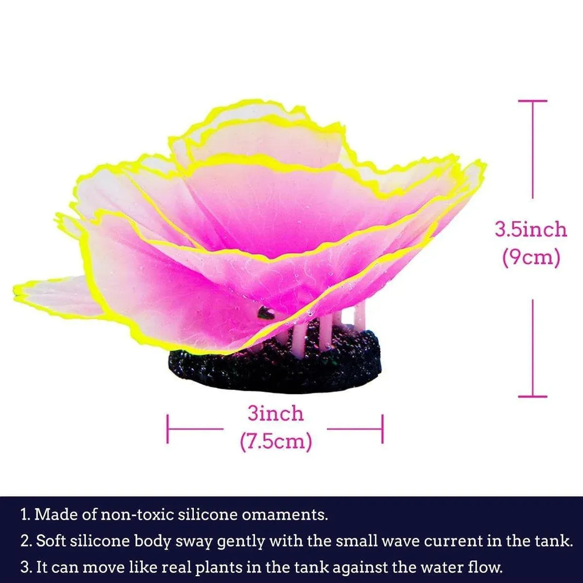 Aquarium Decorations Coral Simulation Fish Tank Landscaping Underwater World - Purple