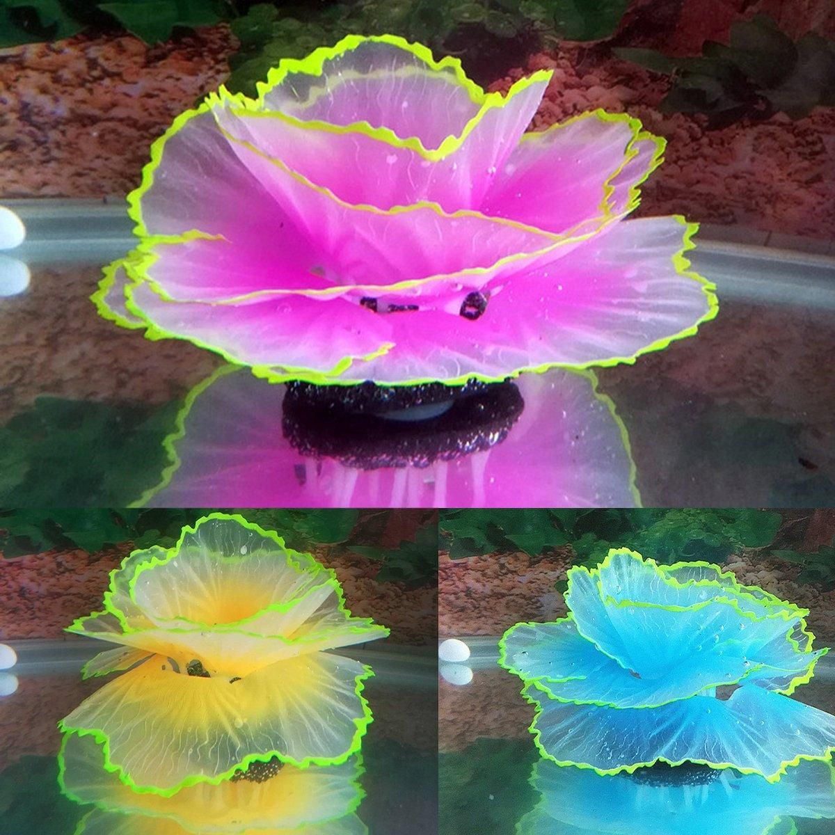 Aquarium Decorations Coral Simulation Fish Tank Landscaping Underwater World - Purple