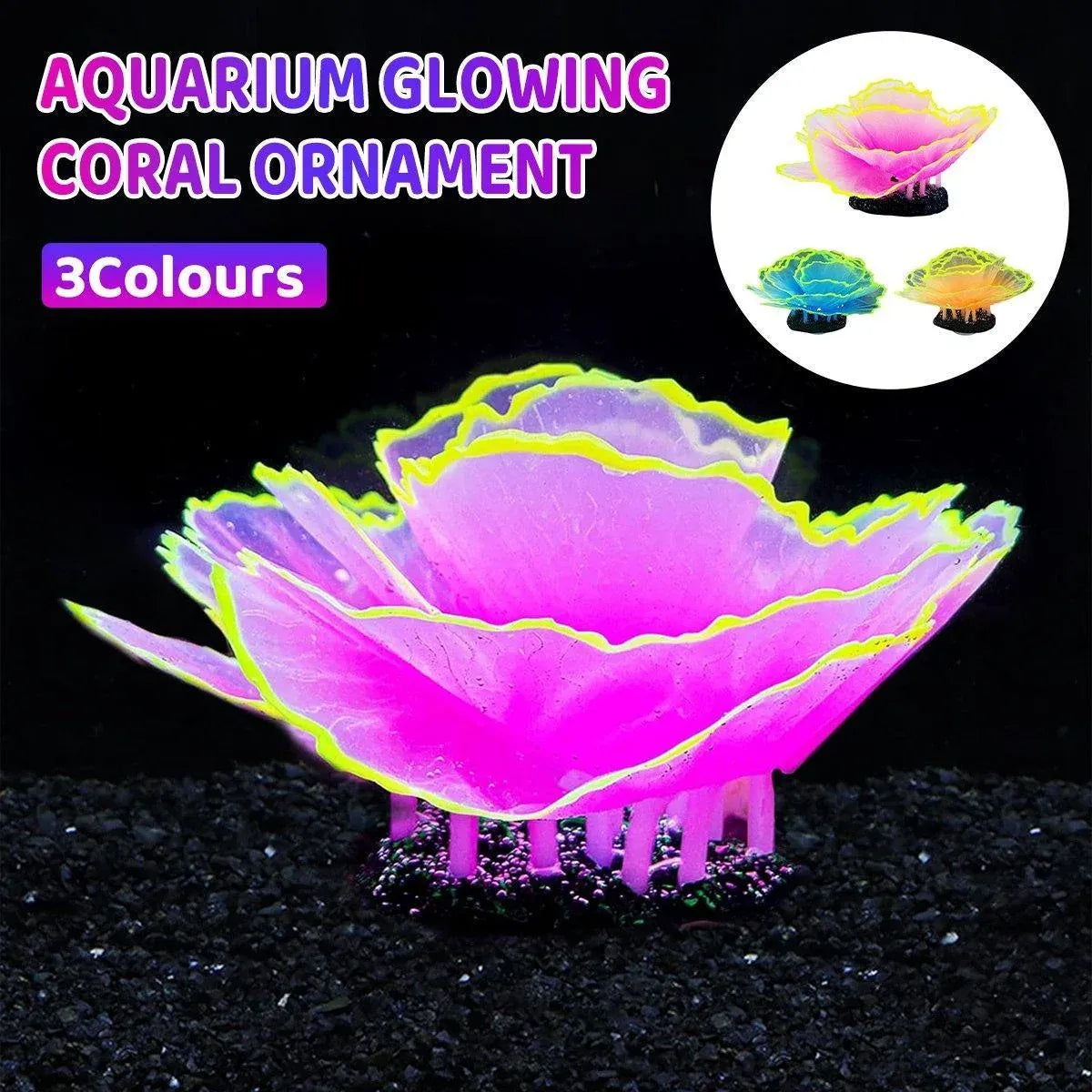 Aquarium Decorations Coral Simulation Fish Tank Landscaping Underwater World - Yellow