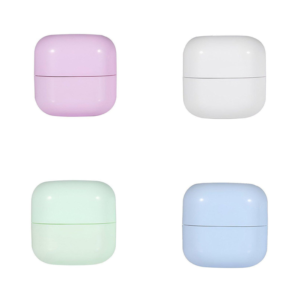 10PCS Square Lightproof Cream Jars Cosmetics Containers Skincare Lotion Makeup Jars - Green 50ml