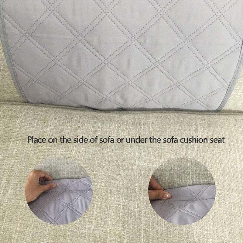 5 Pockets Couch Organizer Remote Storage Holder Sofa Chair Arm Control Rest Bag - Grey