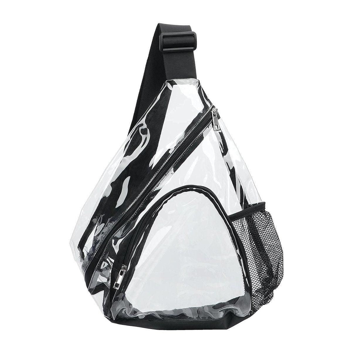 Transparent PVC Waterproof Backpack Crossbody Bag Casual Travel Shoulder Bag