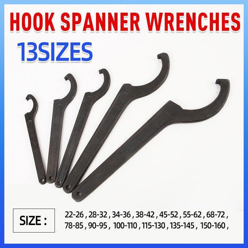 Adjustable C Spanner Hook Wrench Tool for Motorcycle Bike Repair 22 to 160mm - 78-85